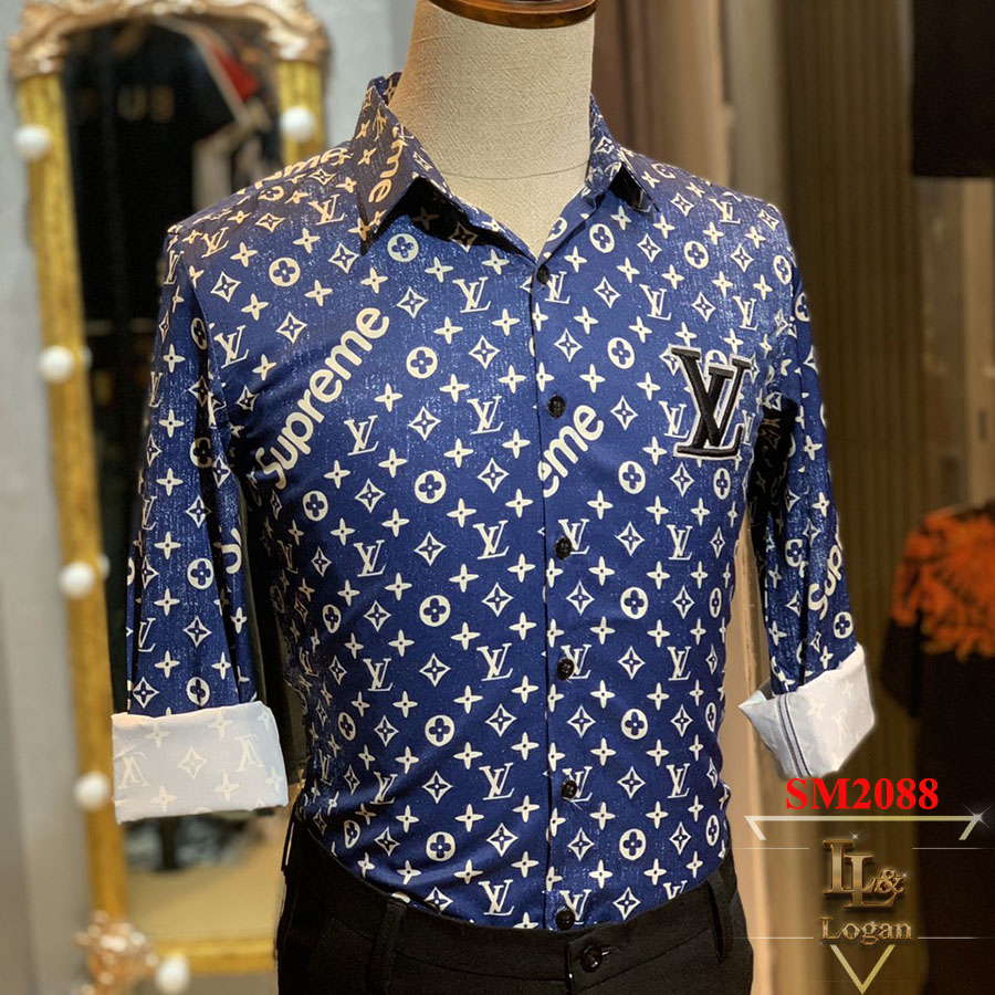 Áo jeans sơ mi LV nam ngắn tay loang 2021 Shopee Việt Nam #38 Áo jeans sơ mi LV nam ngắn tay loang 2021 Shopee Việt Nam
